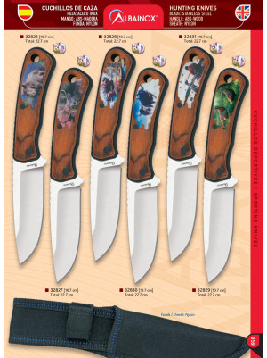 NOVEDAD CUCHILLO CAZA DIBUJO ANIMAL 3D